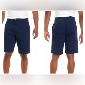 True Craft Men's Navy Flat Front Shorts